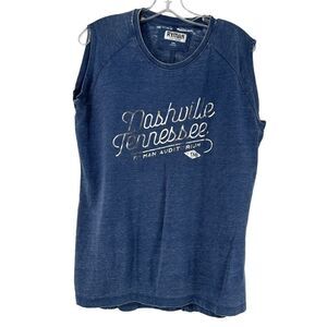 Ryman Auditorium Top Nashville TN Souvenir Blue Burnout Womens 2XL Sleeveless